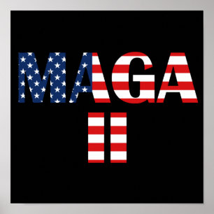 MAGA 2, amerikanische Flagge Poster