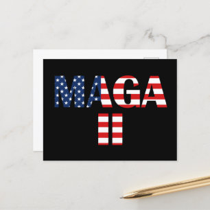 MAGA 2, amerikanische Flagge Postkarte