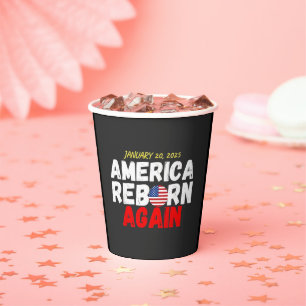 Maga American Reborn Wieder Trump Einweihung Pappbecher