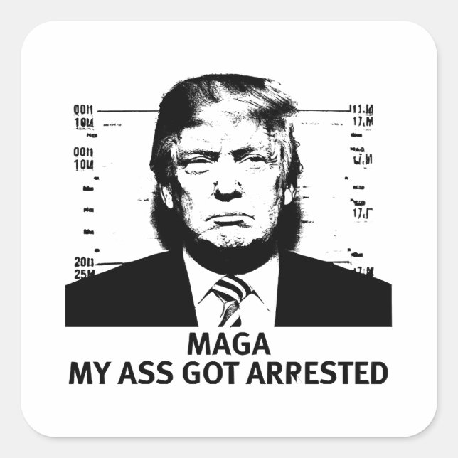 MAGA angegeben Quadratischer Aufkleber (Vorderseite)