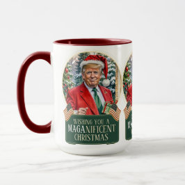 MAGA Christmas Trump Santa Snow Globe Groß Tasse