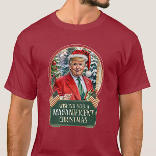 MAGA Christmas Trump Santa Snow Globe Unisex T-Shirt