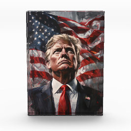 MAGA Donald Trump Flagge Home Dekor Acrylblock Fotoblock