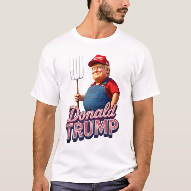 MAGA Fork & Pitchfork - Donald Trump-T-Shirt T-Shirt (Vorderseite)