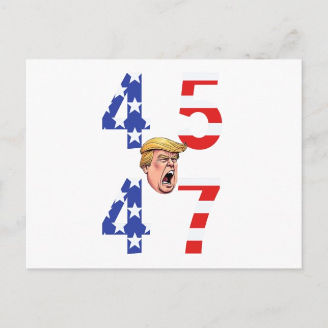 Maga Gear Donald Trump 45-47 Postkarte (Vorderseite)