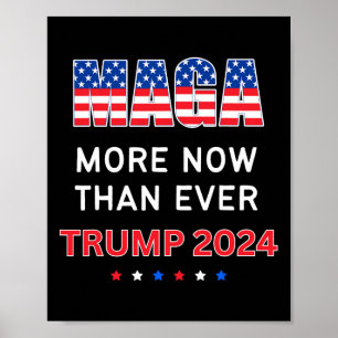Maga jetzt als je Trump für Präsident 2024 Poster