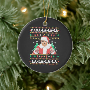 Maga La La Trump Weihnachtsfeierlichkeiten 47. Keramik Ornament