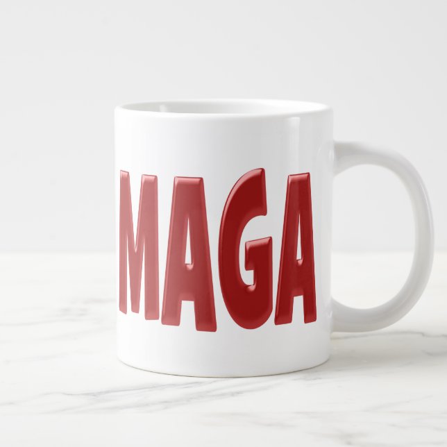 MAGA mit rotem Halbtext Jumbo-Tasse (Rechts)