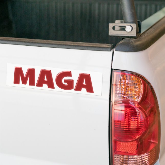 MAGA mit rotem Text Autoaufkleber (Auf Lkw)