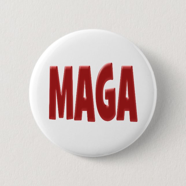 MAGA mit rotem Text Button (Vorderseite)