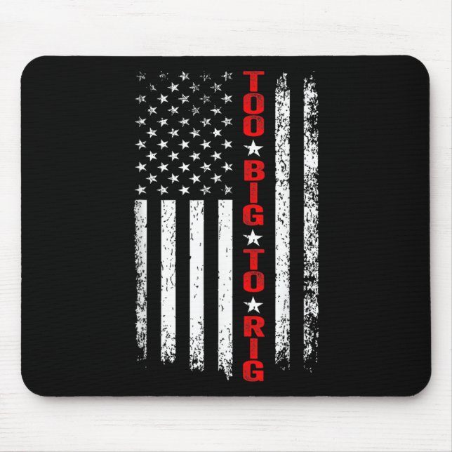 Maga Präsident Ever 2024. Maga zu groß für Rig 202 Mousepad (Vorne)