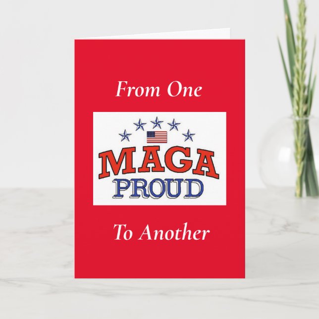 MAGA Proud Blank Grußkarte Dankeskarte (Vorderseite)