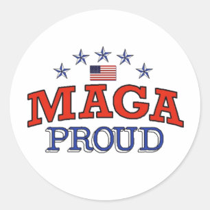 MAGA Proud Round Sticker