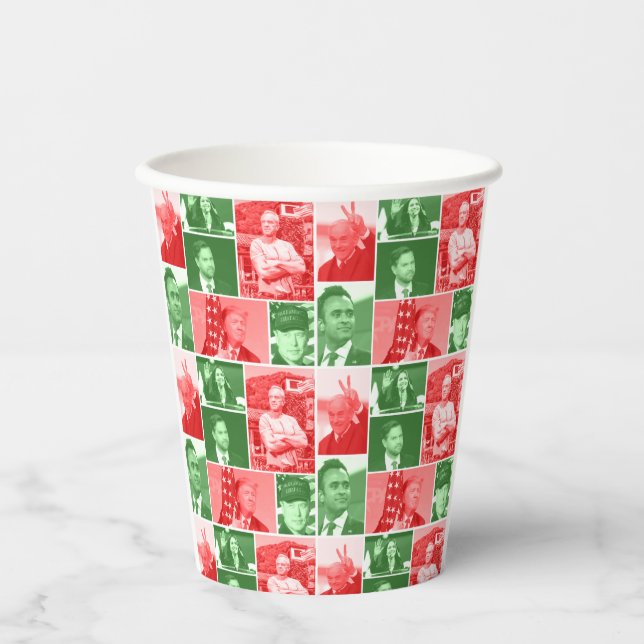 MAGA Revolution Dream Team Red and Green Christmas Pappbecher (Vorderseite)
