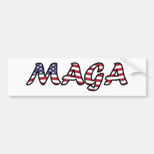 MAGA roter weißer und blauer USA-Flaggen-Text Autoaufkleber