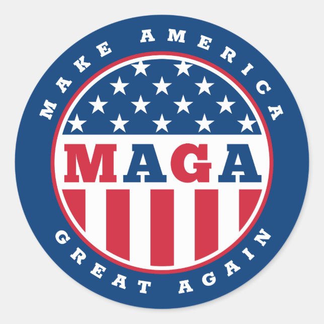 MAGA Round Stickers (Vorderseite)