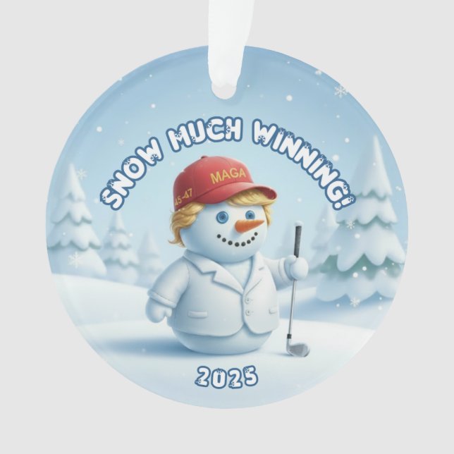 MAGA Snowman Trump Ornament  - Patriotic Ornament (Vorderseite)