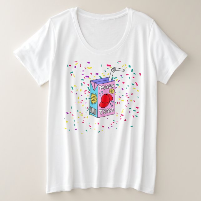 MAGA Tränen Plus Size T-Shirt (Design vorne)