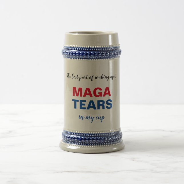MAGA tränt 2020 Biden Trump-Tasse Bierglas (Mittel)