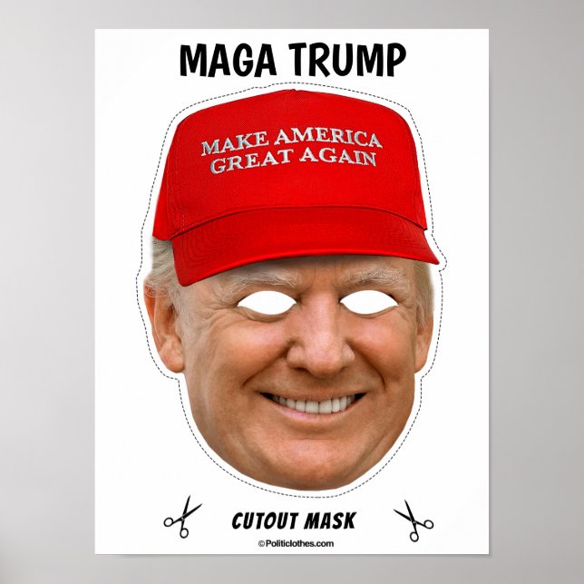 MAGA TRUMP Halloween-Maske Poster (Vorne)