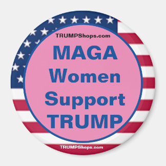 MAGA Women Support TRUMP Pink Patriotic Magnet