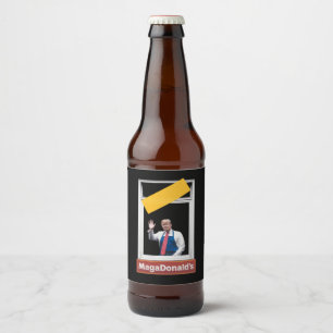 MAGADonald's Trump 2024 Bierflaschenetikett