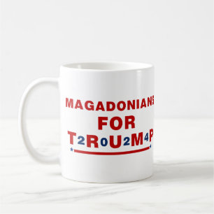 Magadonianer für Trump 2024 Red Blue Star Kaffeetasse