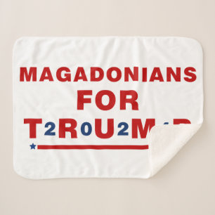 Magadonianer für Trump 2024 Red Blue Star Sherpadecke