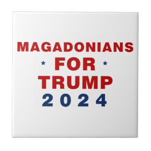 Magadonians für Trump 2024 Red Blue Fliese