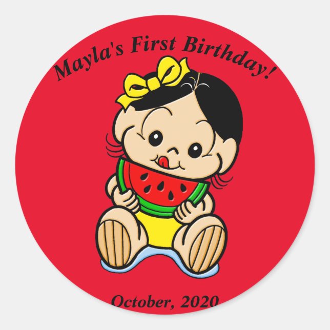 Magali Runder Aufkleber (Vorderseite)