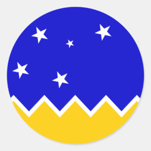 Magallanes Patagonia/Patagonian Flagge. Chile Runder Aufkleber