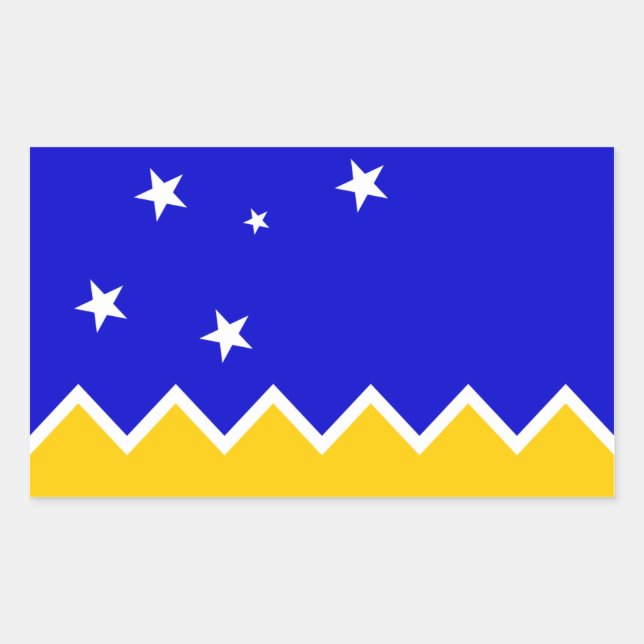 Magallanes Patagonia/Patagonische Flagge. Chile Rechteckiger Aufkleber (Vorderseite)