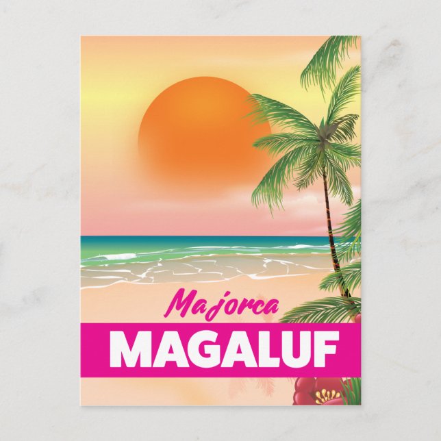 Magaluf Mallorca Strandpromenade Postkarte (Vorderseite)