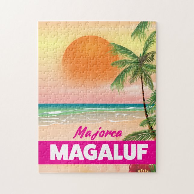 Magaluf Mallorca Strandpromenade Puzzle (Vertikal)