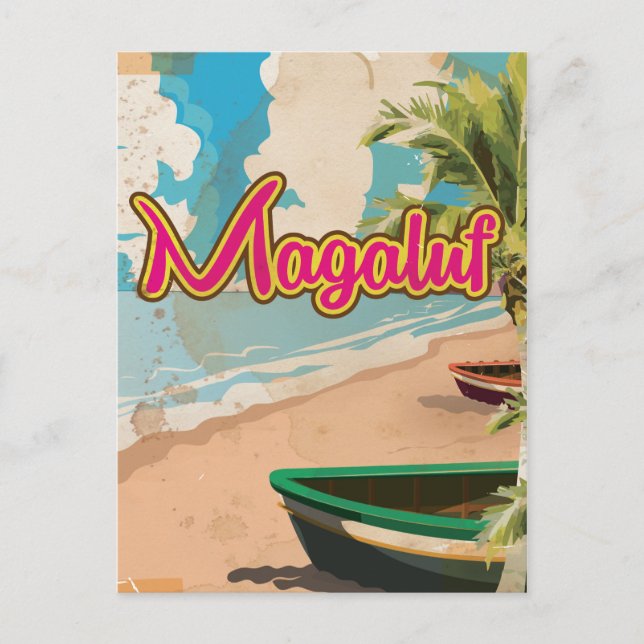 Magaluf Vintager Urlaub Poster Postkarte (Vorderseite)