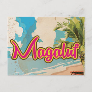 Magaluf Vintager Urlaub Poster Postkarte
