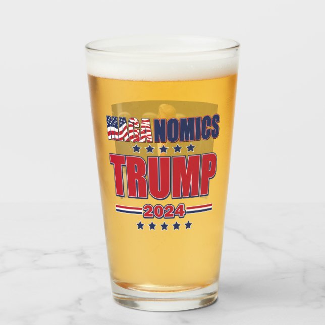 Maganomics Trump 2024 Glas (Vorne (Gefüllt))