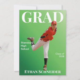 Magazin Abschluss Grüne und Weiße Ankündigung