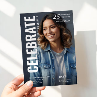 Magazin-Cover-Foto 25. Geburtstagsfeier  Einladung