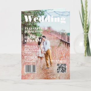 Magazin-Cover Hochzeit QR-Code Einladung
