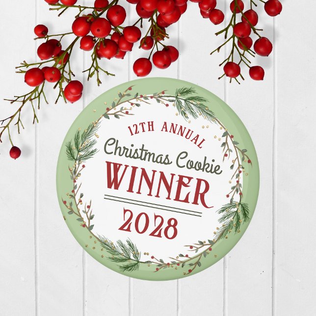 Magazin des Jährlichen Urlaubswettbewerbs Magnet (Christmas Holiday Competition Prize Magnet for the Winner. Great for Cookie & Sweater Contests!)