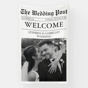 Magazin Editorial Zeitung Hochzeit Willkommensschi Banner