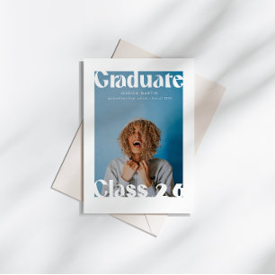 Magazin-Inspirierte Titelseite Fette Abschlussankü Einladung