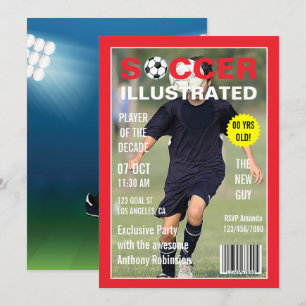 Magazin Prominente Fußball-Geburtstagsfeier Foto Einladung