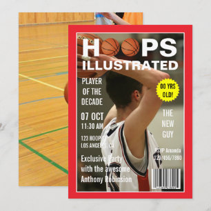 Magazin-Prominenten-Basketball-Geburtstagsfeier-Fo Einladung