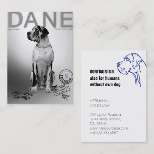 Magazin-Stil Deutsche Dogge Visitenkarte