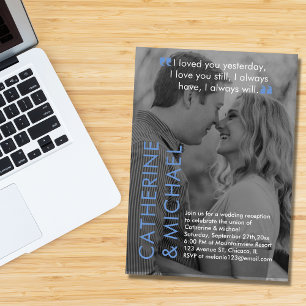 Magazincover dunkles Foto modern minimalist blau Einladung