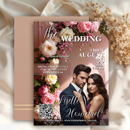 Magazincover Glamour-Hochzeit Einladung