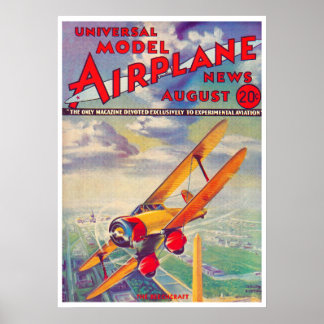 MAGAZINE 1934: MODELL AIRPLANE NEWS POSTER