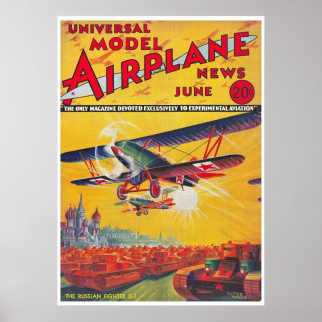 MAGAZINE 1934: MODELL AIRPLANE NEWS POSTER (Vorne)
